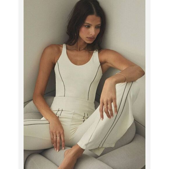 Koral LAUNCH BLACKOUT ONE PIECE Bodysuit MACADAMIA Sz S - Picture 2 of 7